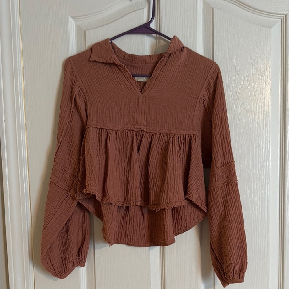 Women's Pink/Brown Blouse